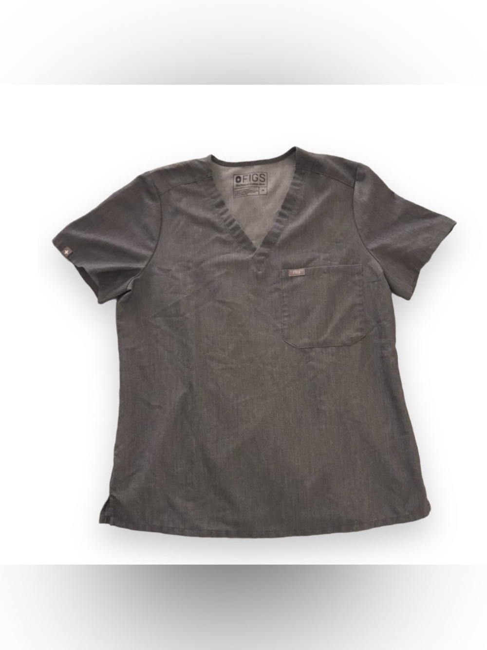 FIGS Women’s V-Neck Scrub Top in Charcoal
